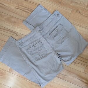 Vintage Y2K Old Navy Stone Lightweight Corduroy Twill Pant Size 16 Flare Boot